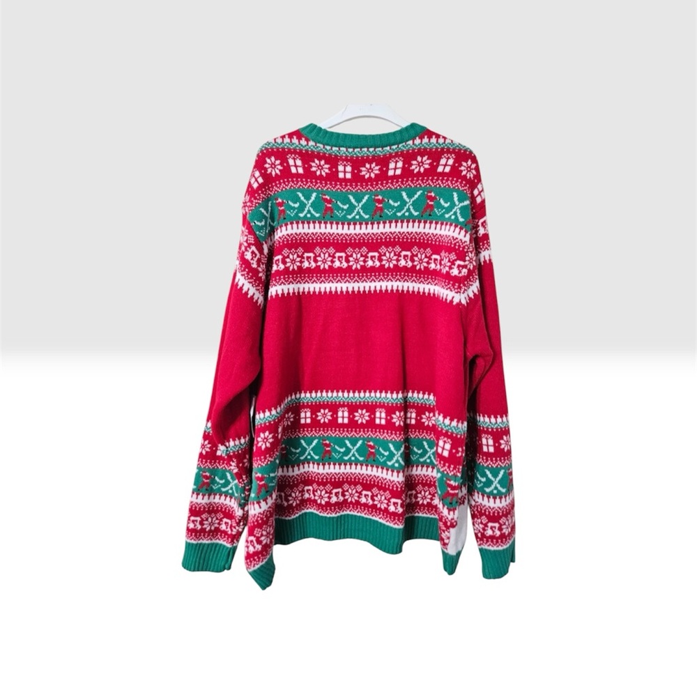 💥🆕💥JOLLIDAY Santa Golf Holiday Sweater Size: 3XB - Picture 4 of 6
